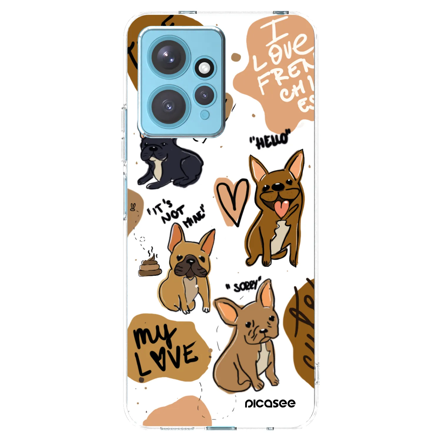 Picasee husă transparentă din silicon pentru Xiaomi Redmi Note 12 4G - Frenchies