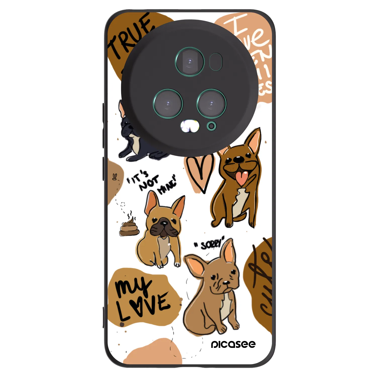 Picasee husă neagră din silicon pentru Honor Magic5 Pro - Frenchies