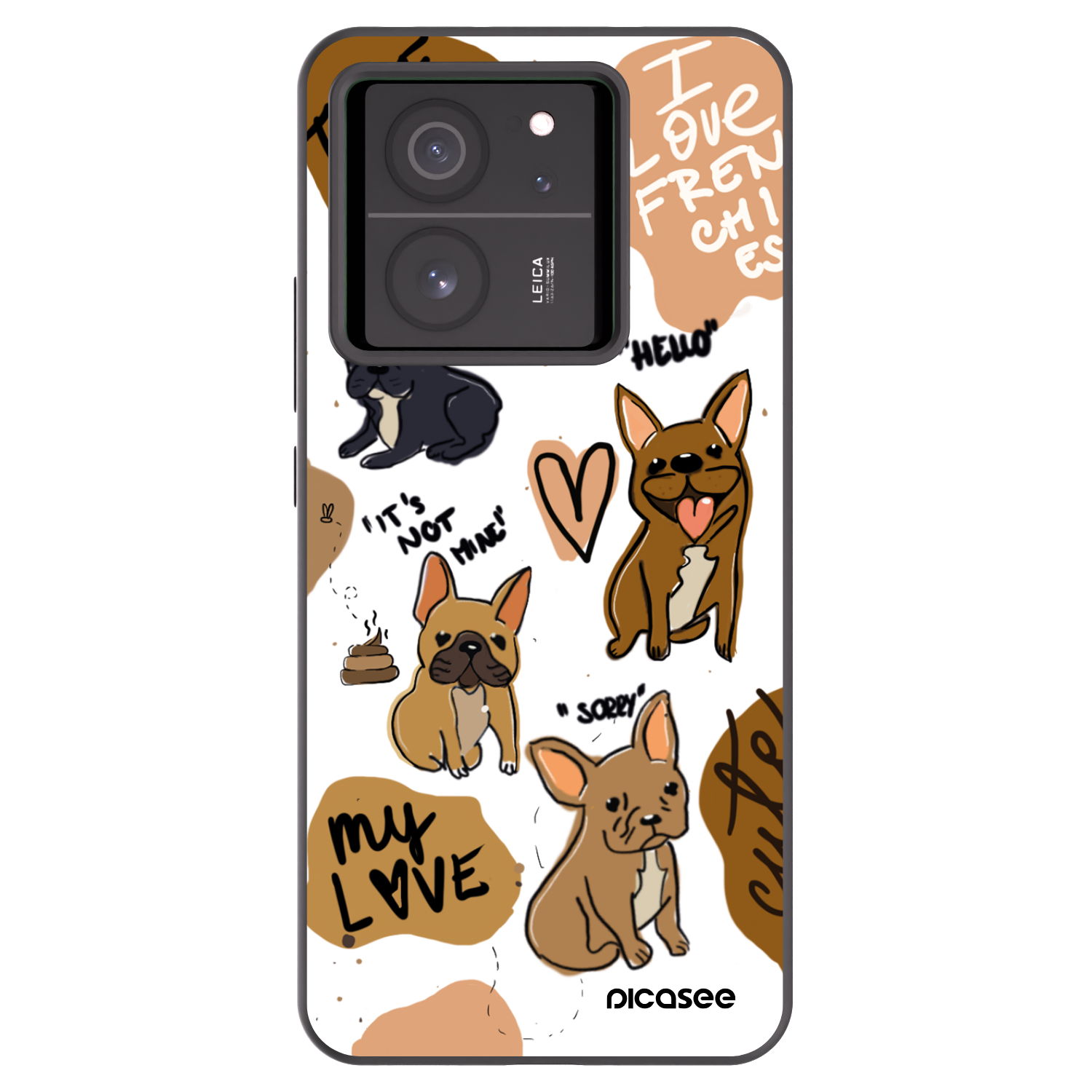 Picasee husă neagră din silicon pentru Xiaomi 13T Pro - Frenchies