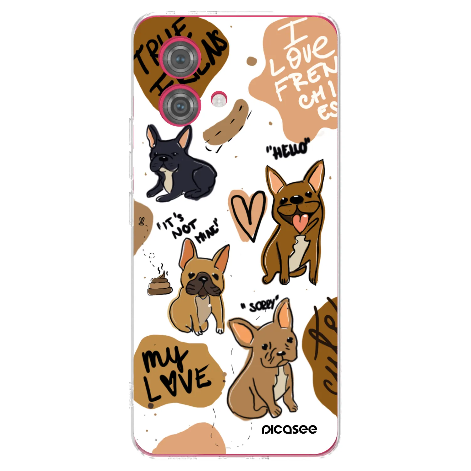 Picasee husă transparentă din silicon pentru Motorola Moto G84 5G - Frenchies