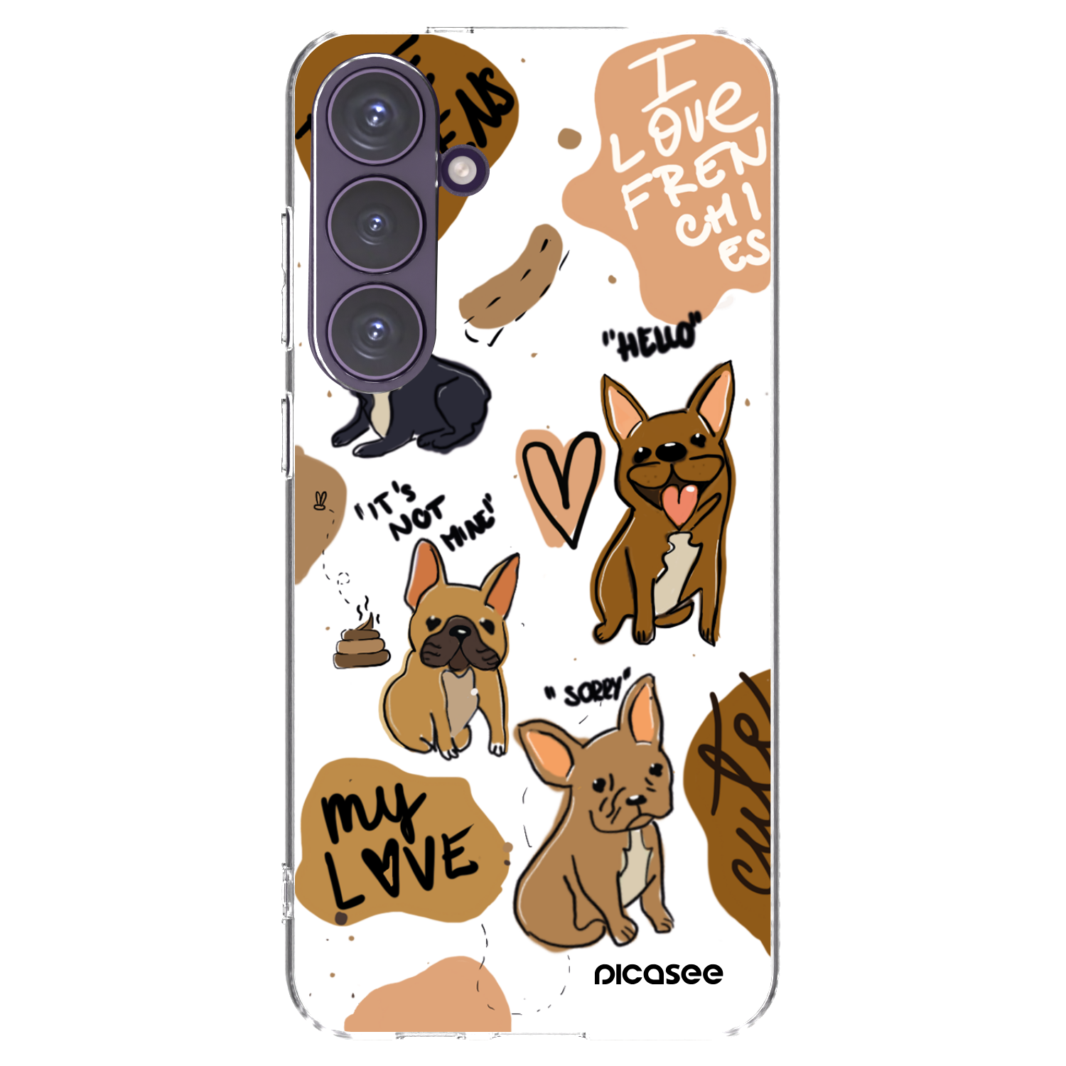 Picasee husă transparentă din silicon pentru Samsung Galaxy S24+ S926B 5G - Frenchies