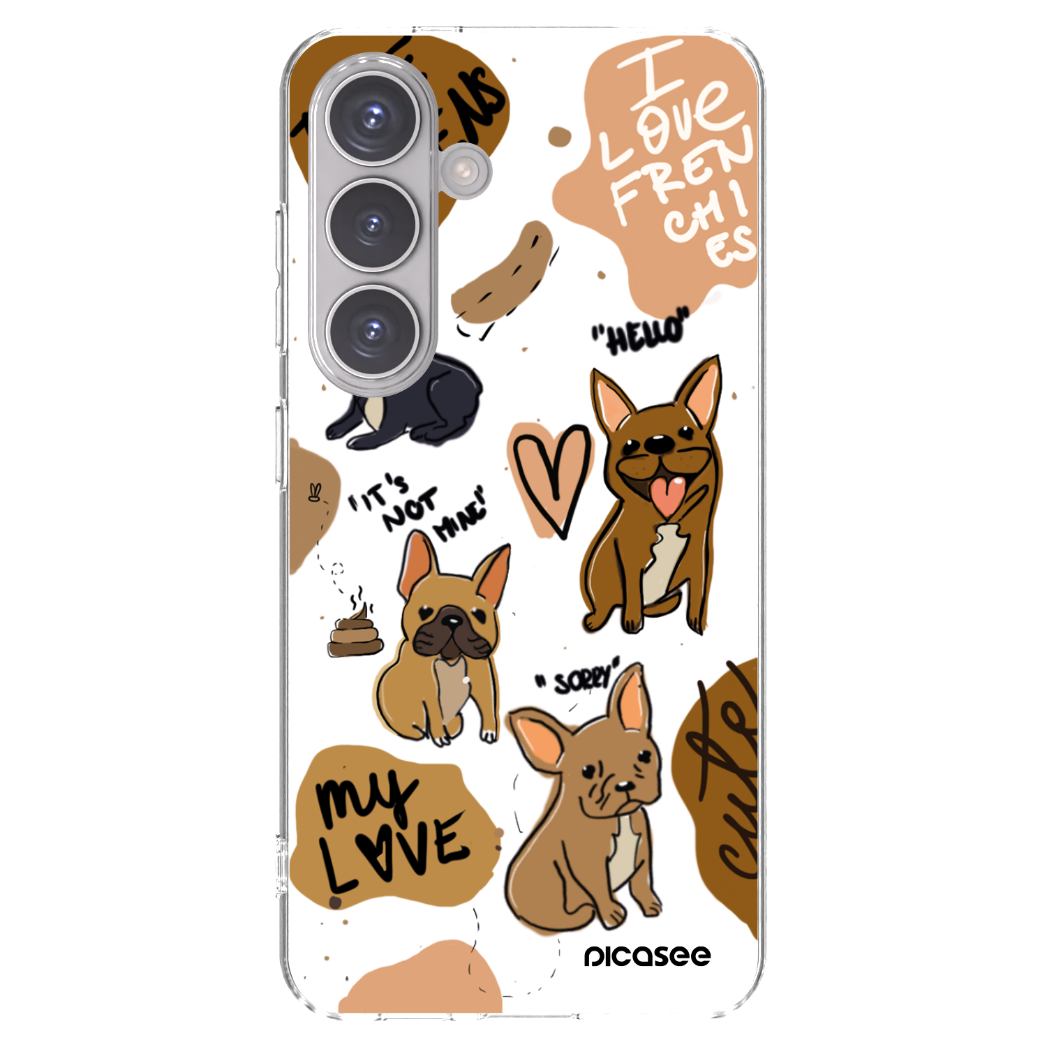 Picasee husă transparentă din silicon pentru Samsung Galaxy S24 S921B 5G - Frenchies