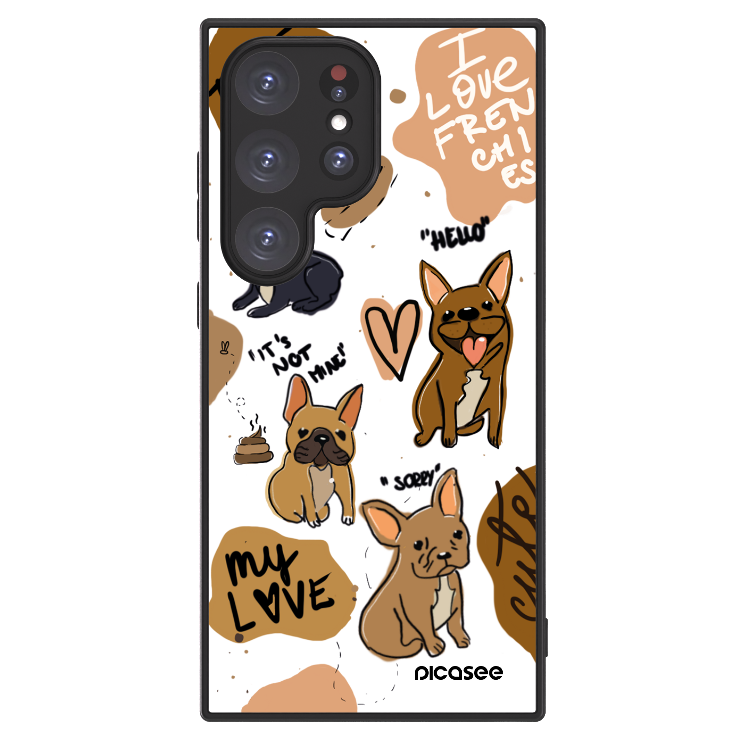 Picasee ULTIMATE CASE pentru Samsung Galaxy S24 Ultra S928B 5G - Frenchies