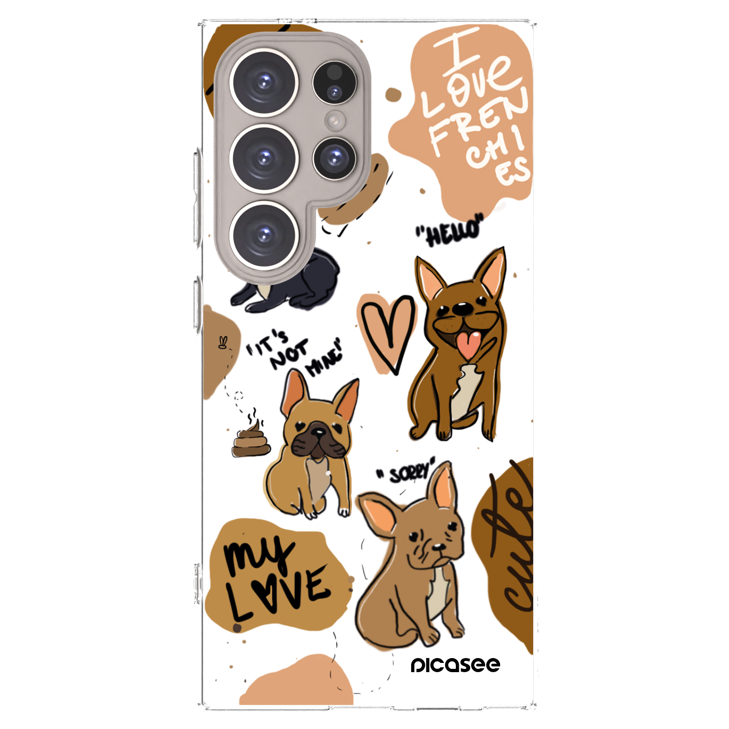 Picasee husă transparentă din silicon pentru Samsung Galaxy S24 Ultra S928B 5G - Frenchies