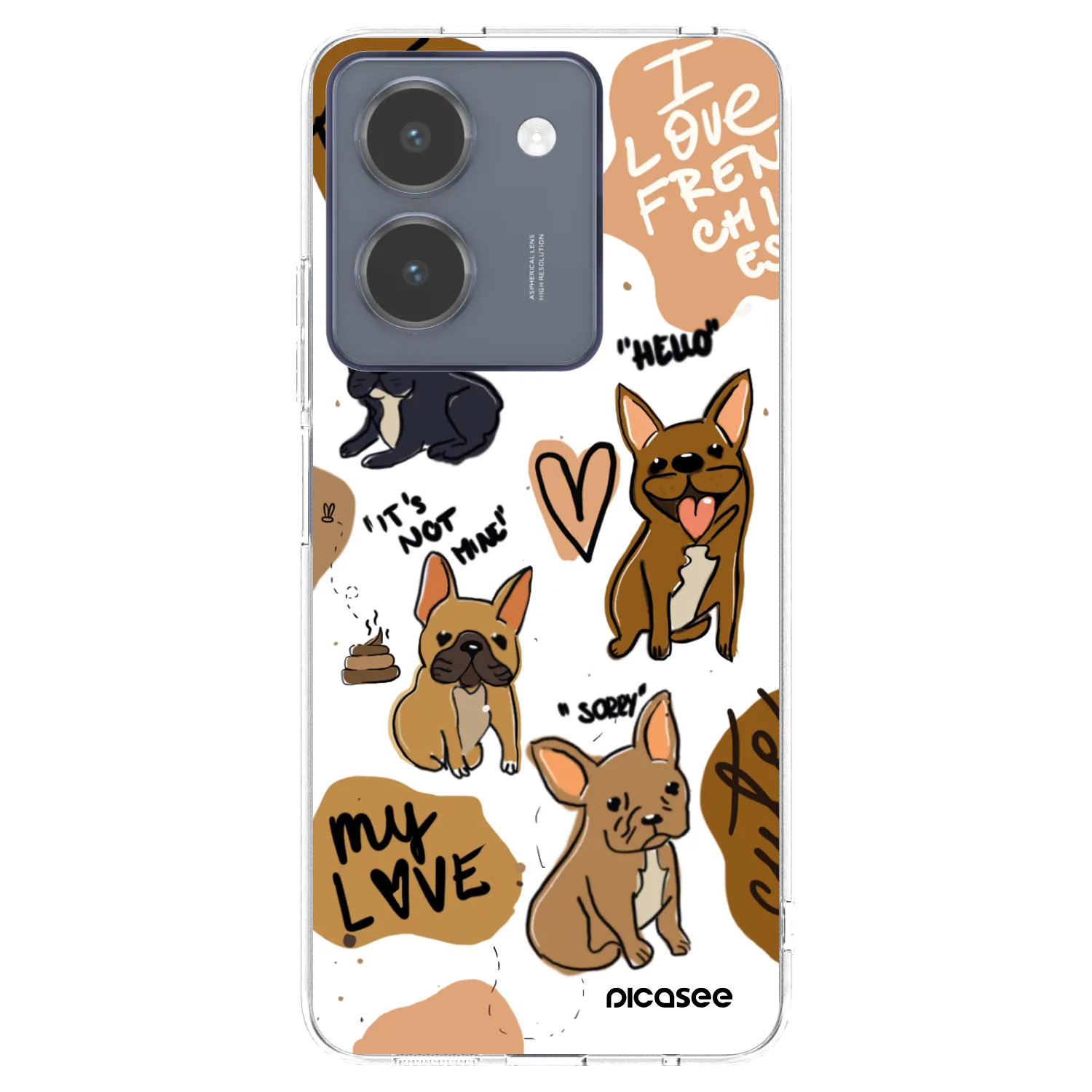 Picasee husă transparentă din silicon pentru Vivo Y36 4G - Frenchies