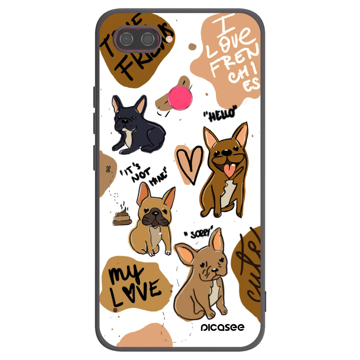 Picasee husă neagră din silicon pentru Xiaomi Mi 8 Lite - Frenchies