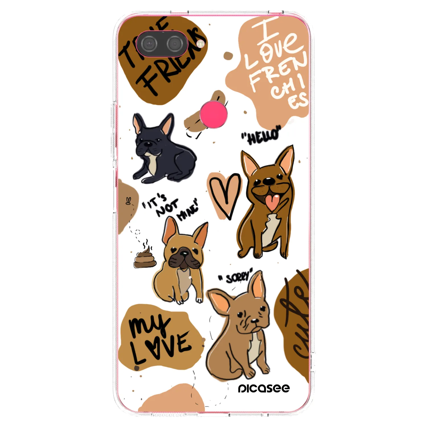 Picasee husă transparentă din silicon pentru Xiaomi Mi 8 Lite - Frenchies