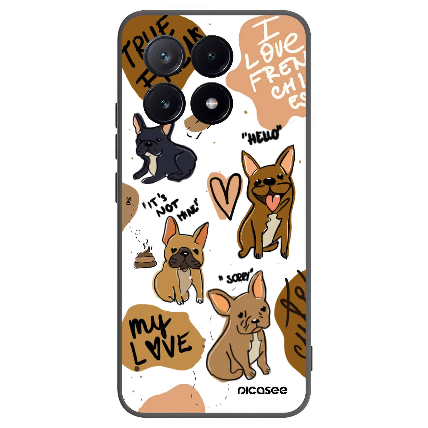 Picasee husă neagră din silicon pentru Xiaomi Poco X6 Pro - Frenchies