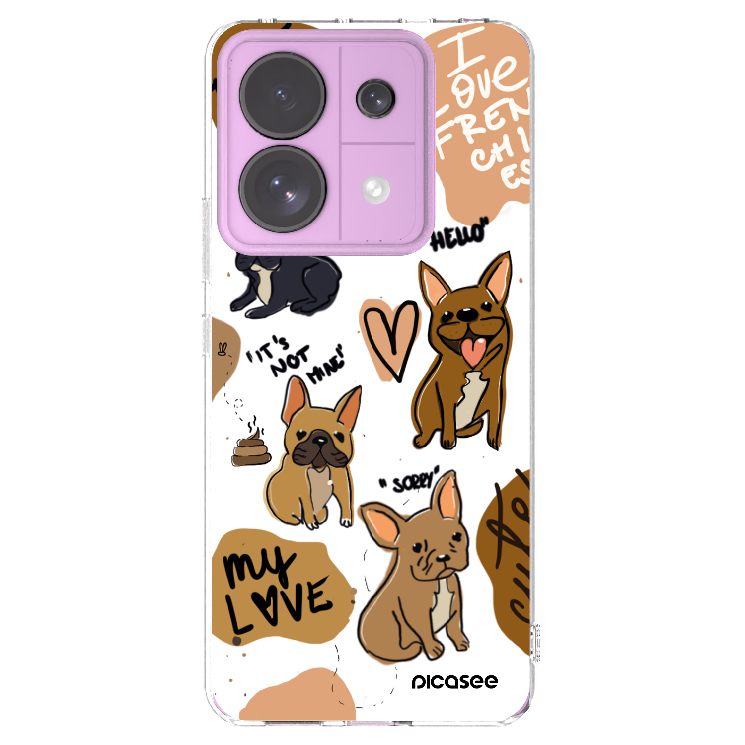 Picasee husă transparentă din silicon pentru Xiaomi Redmi Note 13 Pro 5G - Frenchies