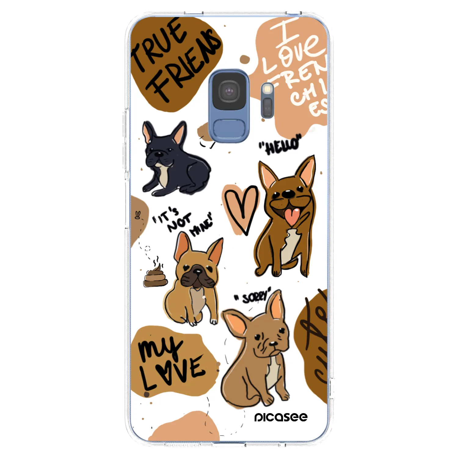 Picasee husă transparentă din silicon pentru Samsung Galaxy S9 G960F - Frenchies
