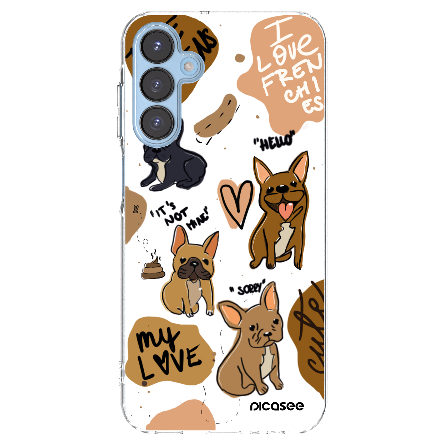 Picasee husă transparentă din silicon pentru Samsung Galaxy A15 A156B 5G - Frenchies