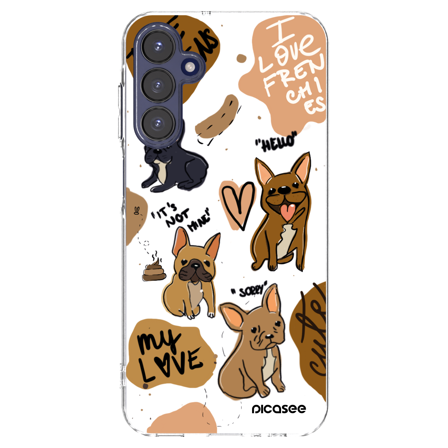 Picasee husă transparentă din silicon pentru Samsung Galaxy A15 A155F 4G - Frenchies