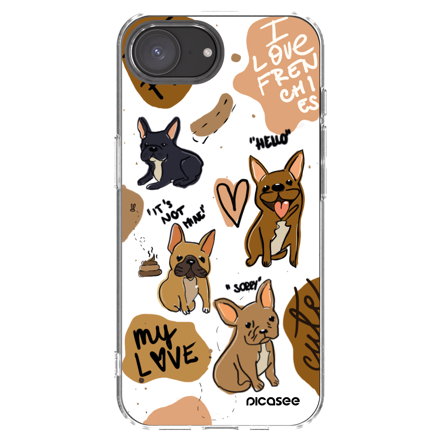 Picasee husă transparentă din silicon pentru Apple iPhone 16e - Frenchies