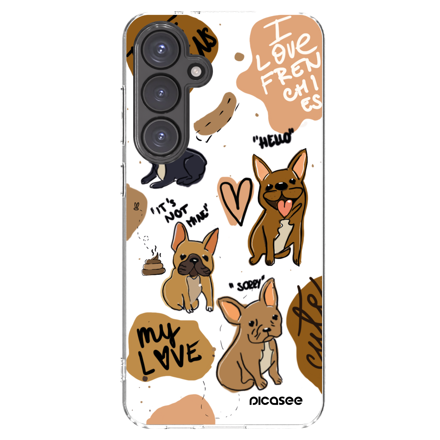 Picasee husă transparentă din silicon pentru Samsung Galaxy S24 FE S721B - Frenchies