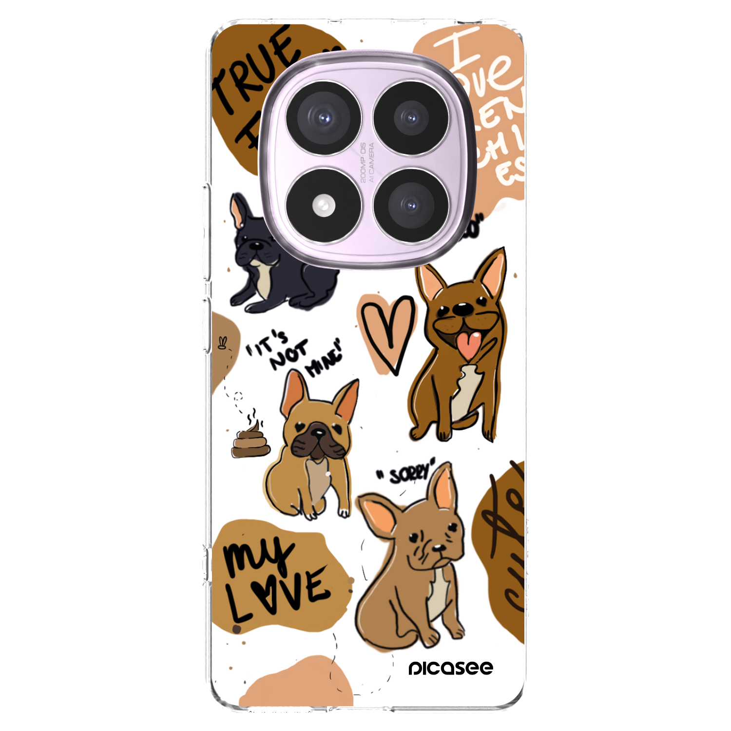 Picasee husă transparentă din silicon pentru Xiaomi Redmi Note 14 Pro 5G - Frenchies