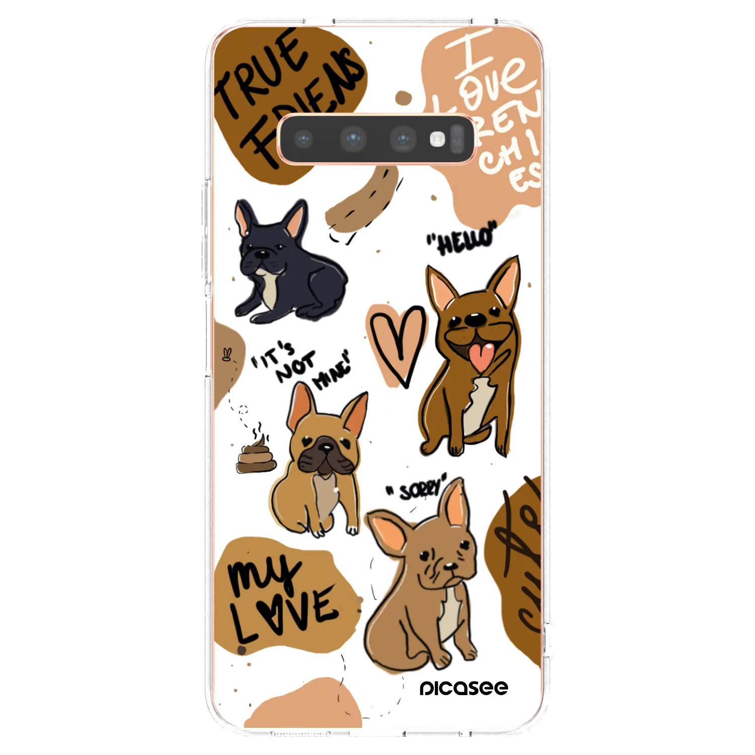 Picasee husă transparentă din silicon pentru Samsung Galaxy S10 Plus G975 - Frenchies