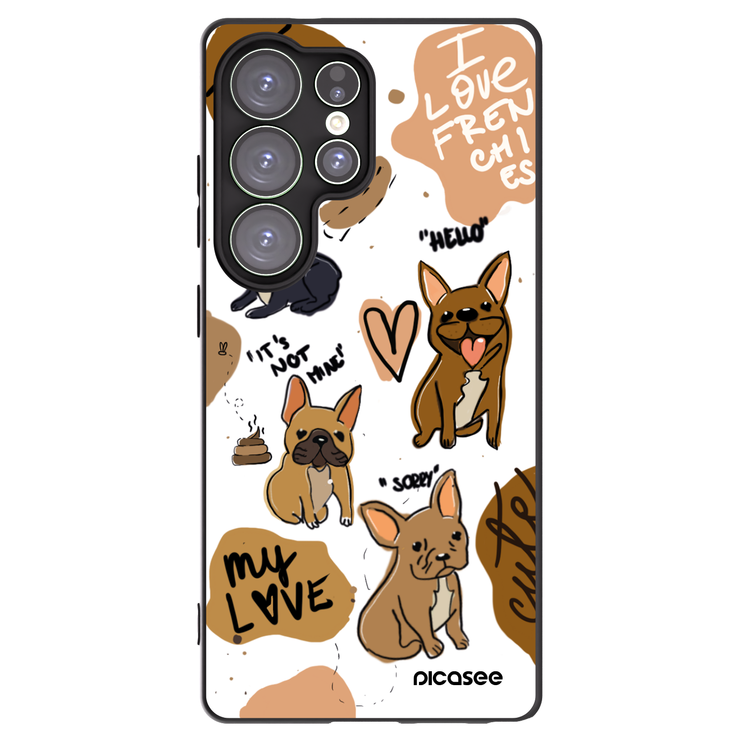 Picasee husă neagră din silicon pentru Samsung Galaxy S25 Ultra 5G - Frenchies