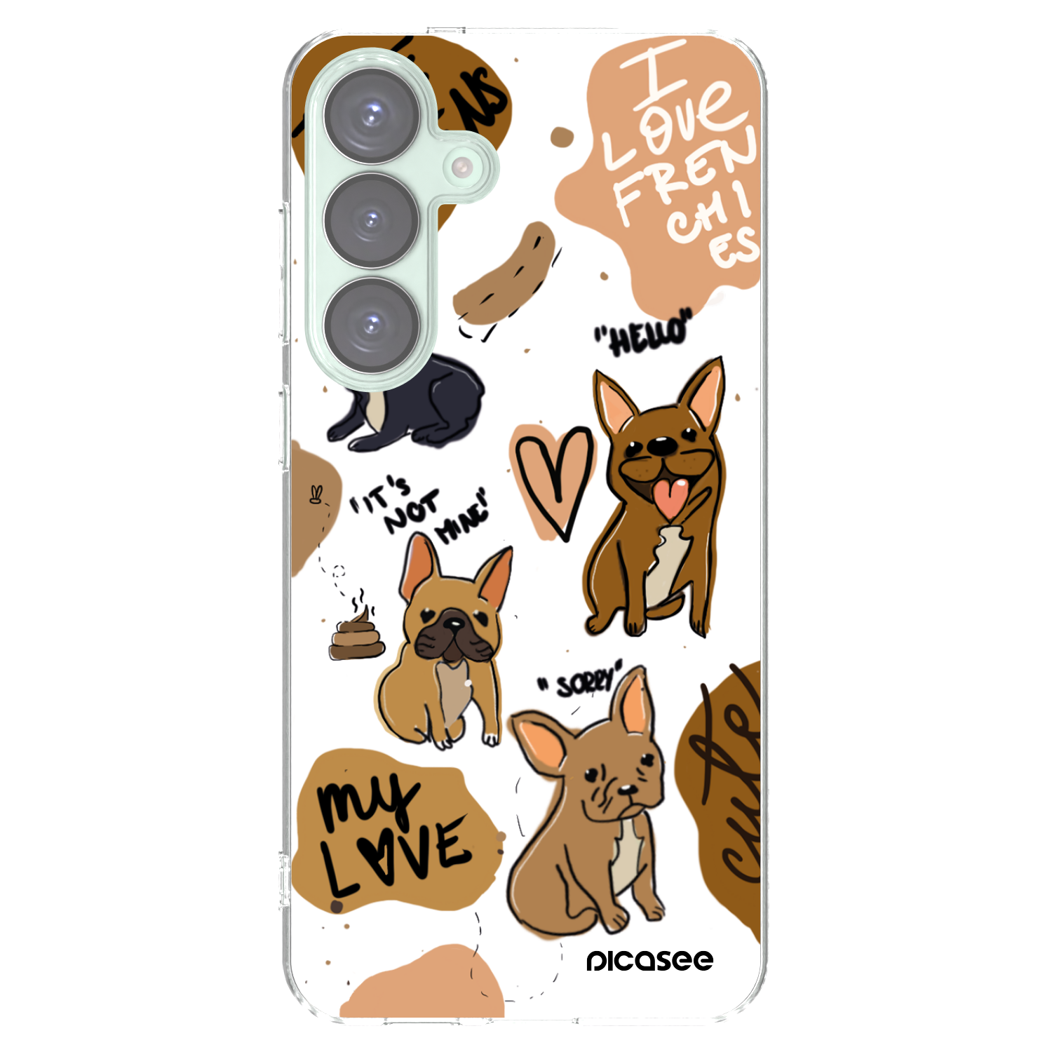 Picasee husă transparentă din silicon pentru Samsung Galaxy S25+ 5G - Frenchies