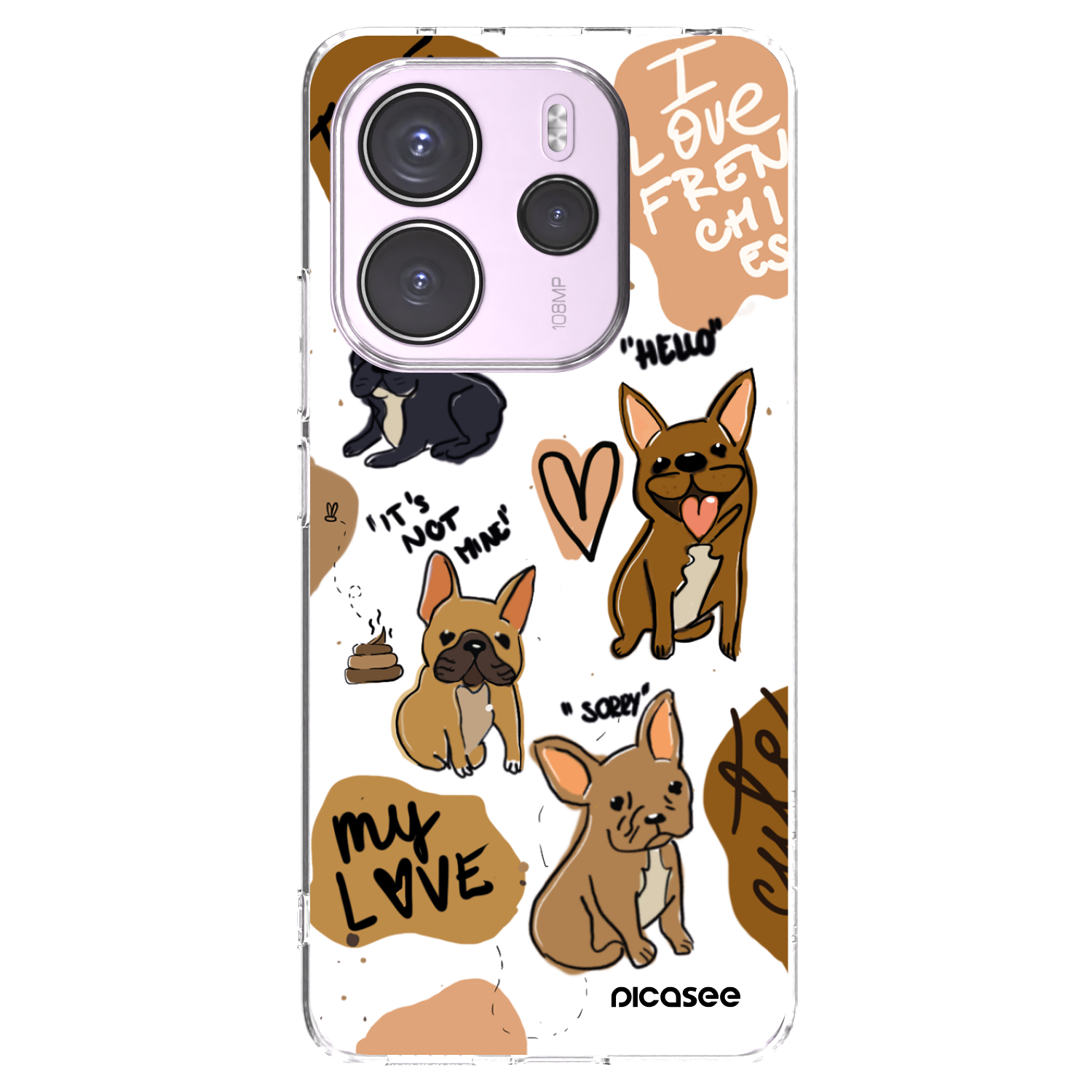 Picasee husă transparentă din silicon pentru Xiaomi Redmi Note 14 4G - Frenchies