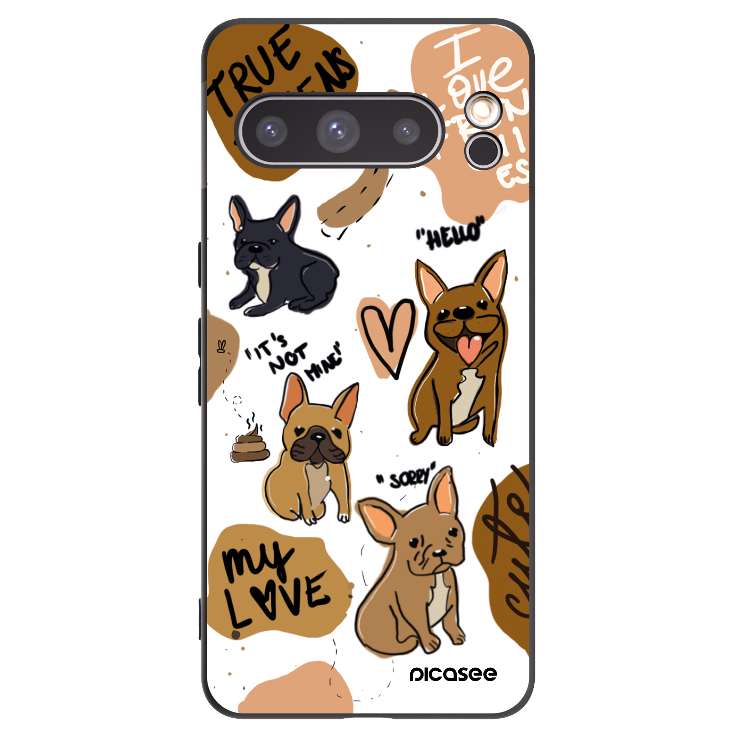 Picasee husă neagră din silicon pentru Google Pixel 8 Pro - Frenchies