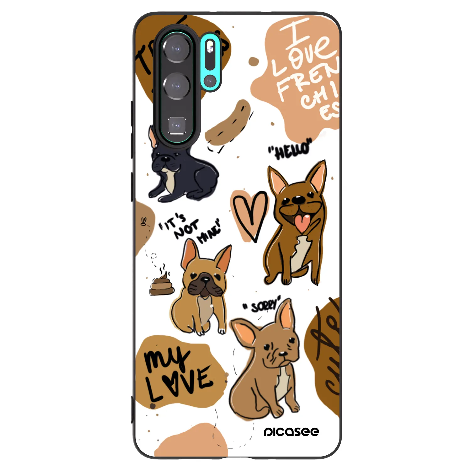 Picasee husă neagră din silicon pentru Huawei P30 Pro - Frenchies