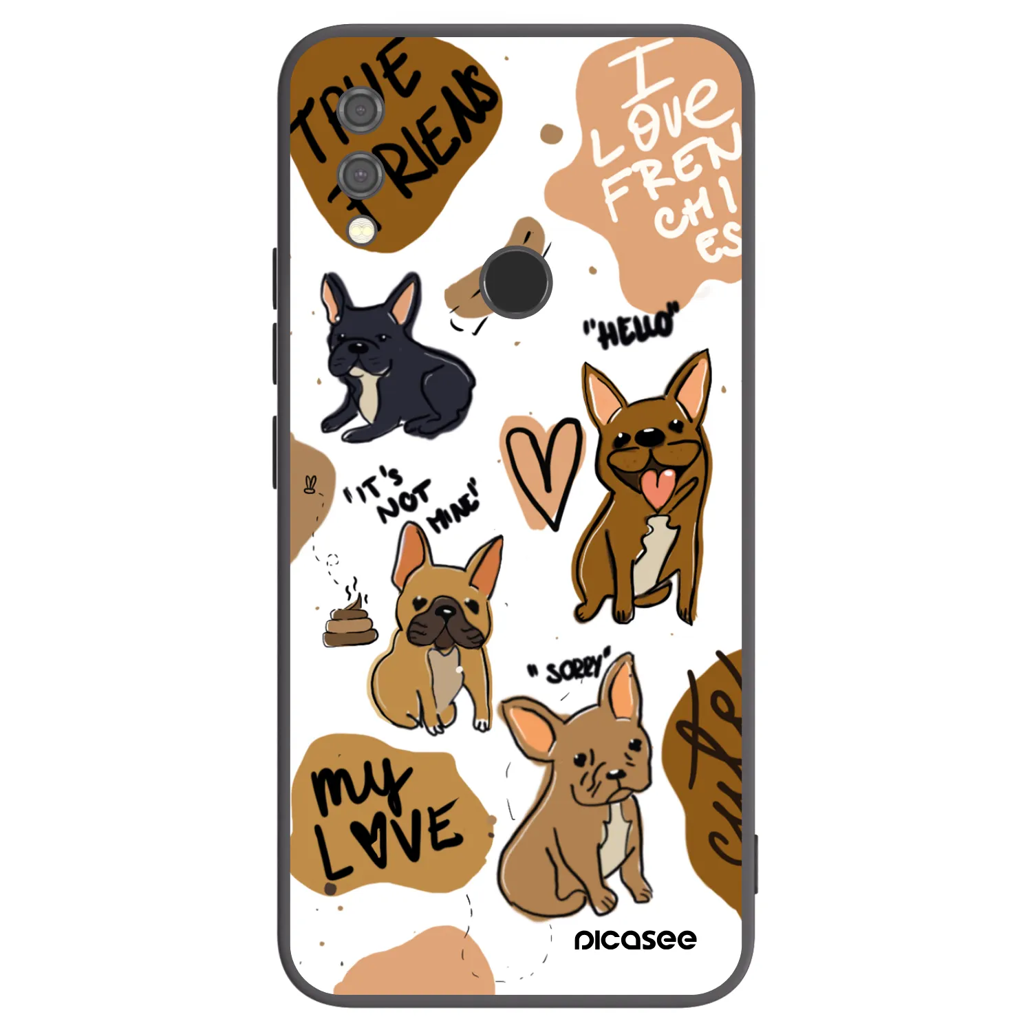 Picasee husă neagră din silicon pentru Xiaomi Redmi Note 7 - Frenchies