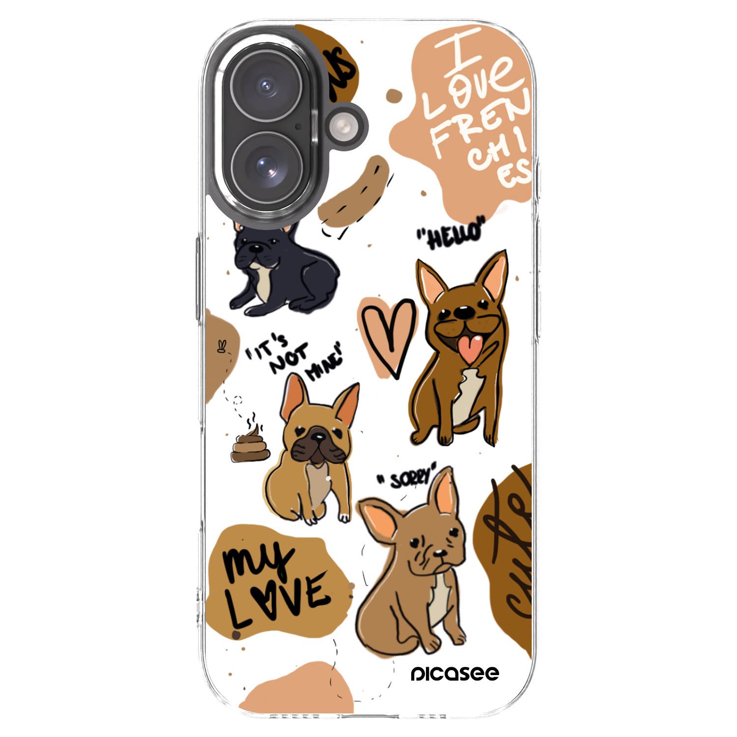 Picasee husă transparentă din silicon pentru Apple iPhone 17 - Frenchies