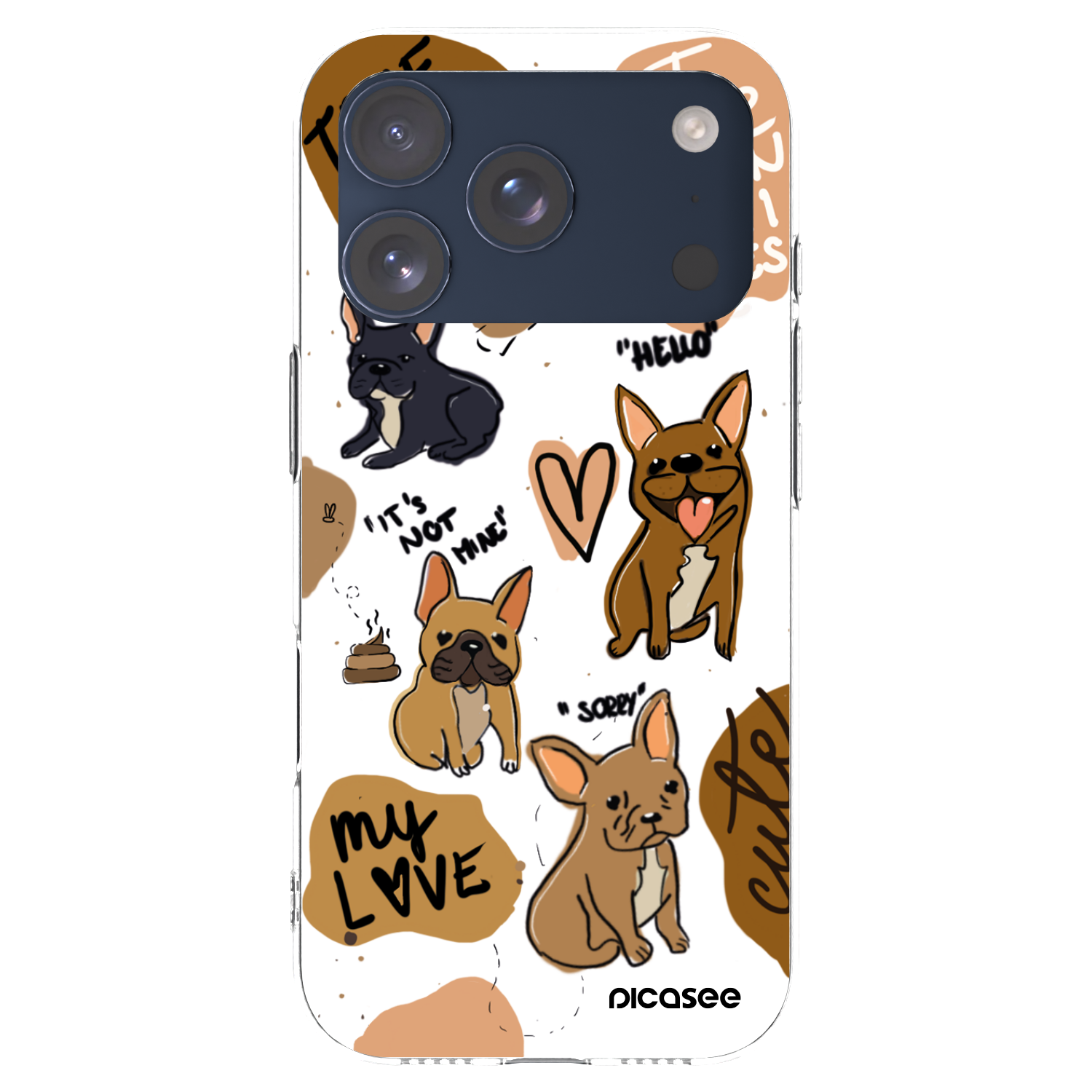 Picasee husă transparentă din silicon pentru Apple iPhone 17 Pro - Frenchies