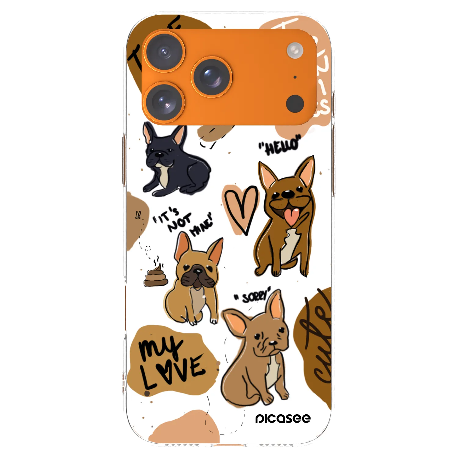 Picasee husă transparentă din silicon pentru Apple iPhone 17 Pro Max - Frenchies