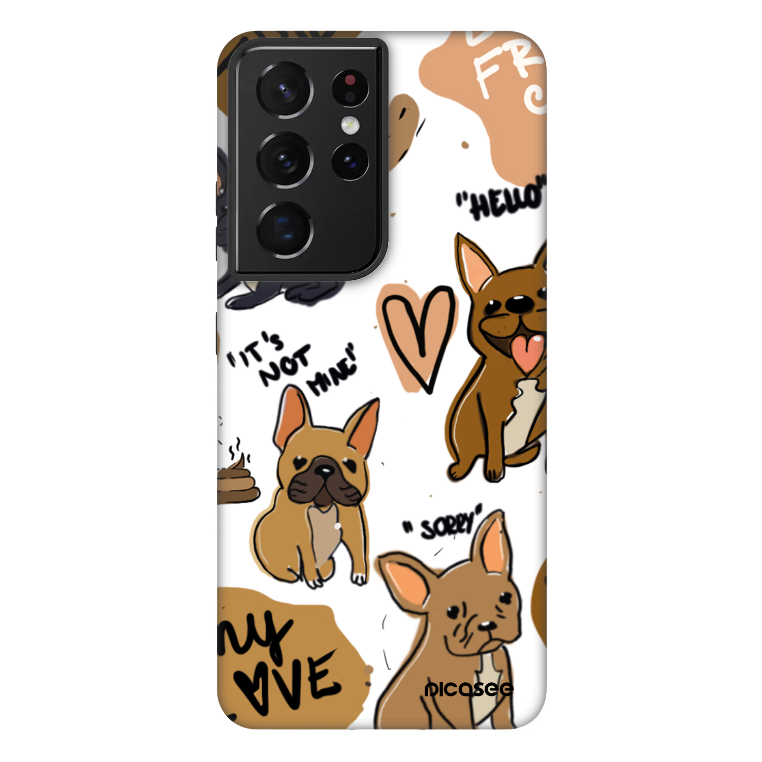 Picasee Fashion Case pentru Samsung Galaxy S21 Ultra 5G G998B - Frenchies