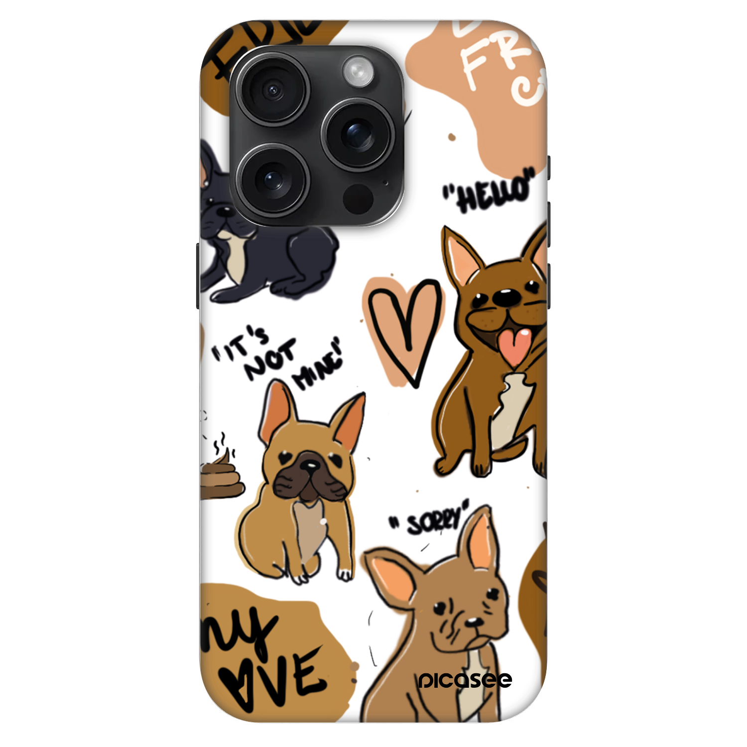 Picasee Fashion Case MagSafe pentru Apple iPhone 15 Pro - Frenchies