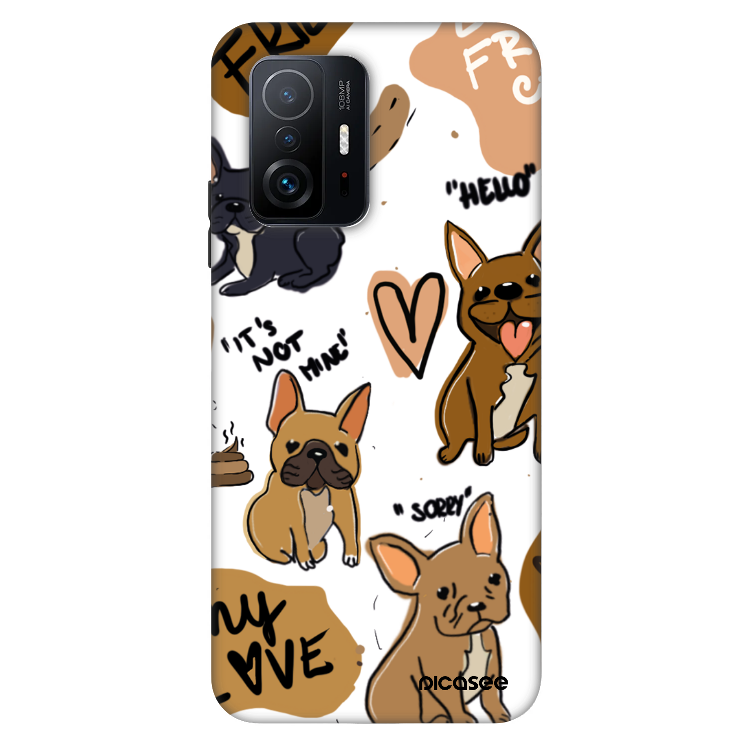 Picasee Fashion Case pentru Xiaomi 11T - Frenchies