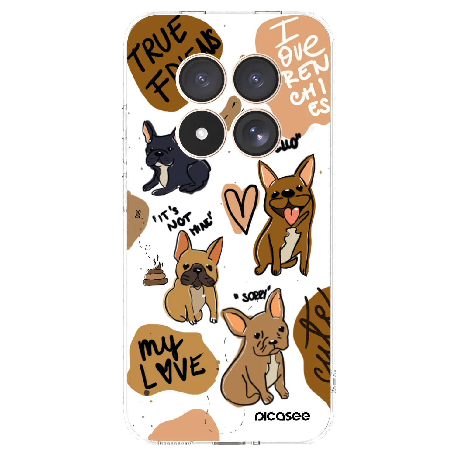 Picasee husă transparentă din silicon pentru Xiaomi Redmi Note 15 Pro 4G - Frenchies