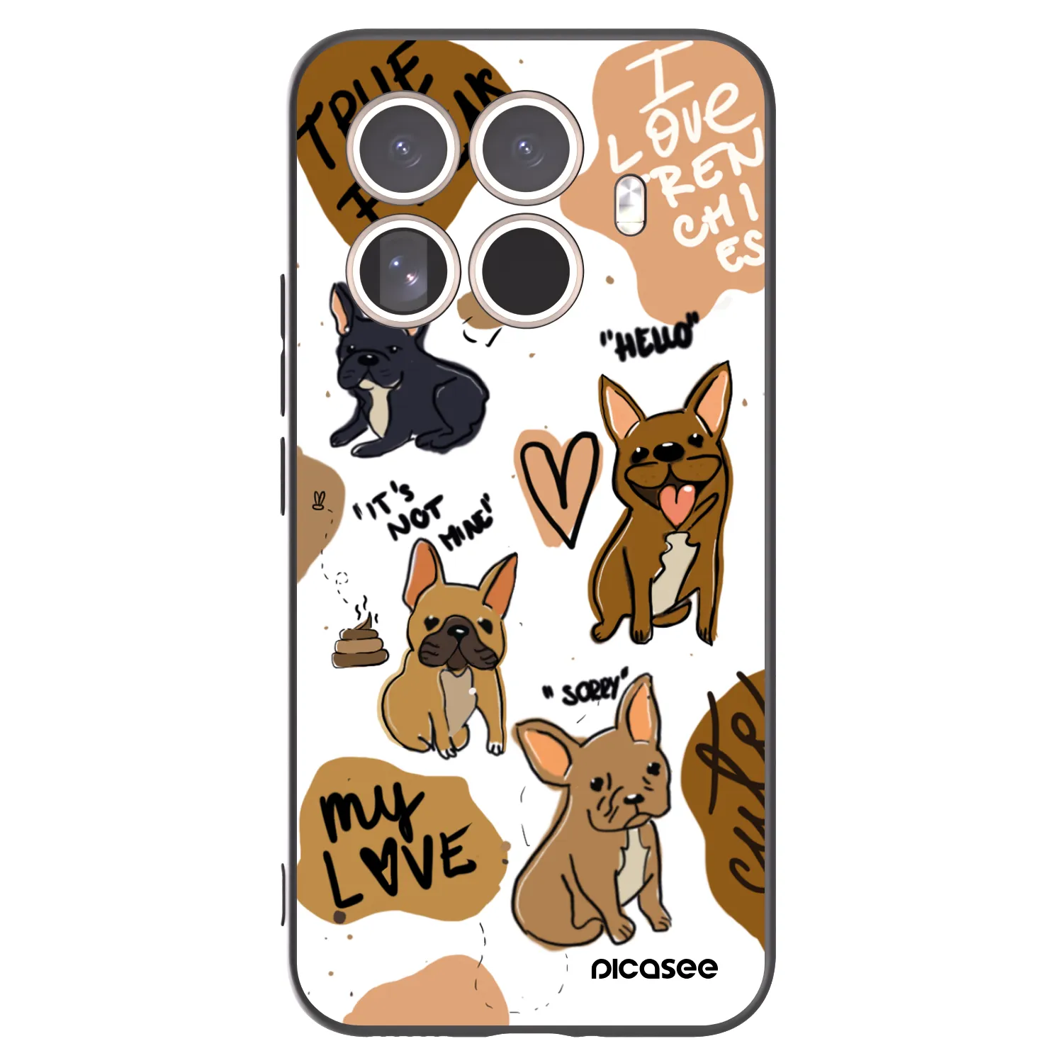 Picasee husă neagră din silicon pentru Xiaomi 15T Pro - Frenchies