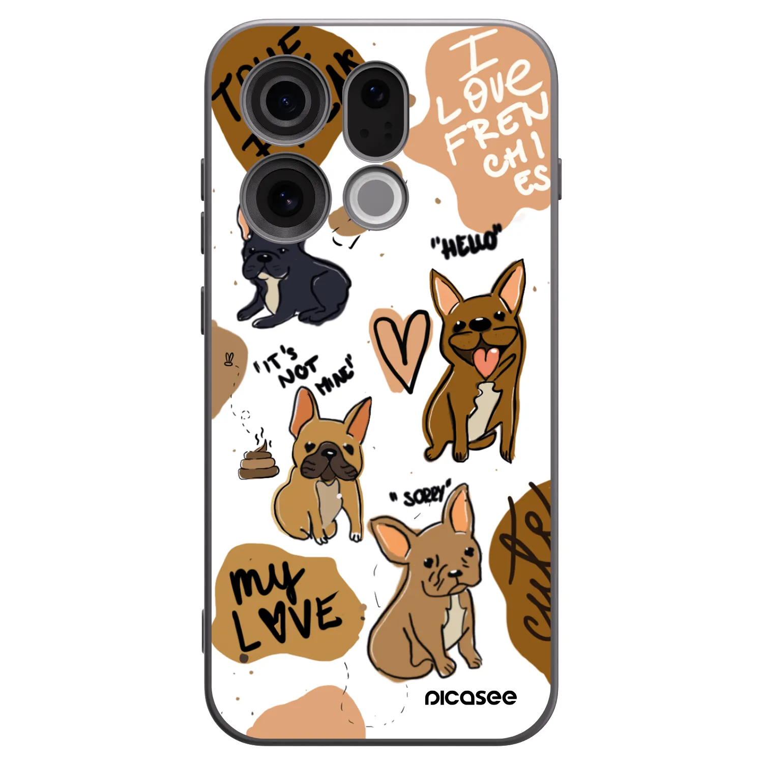 Picasee husă neagră din silicon pentru OPPO Find X9 - Frenchies