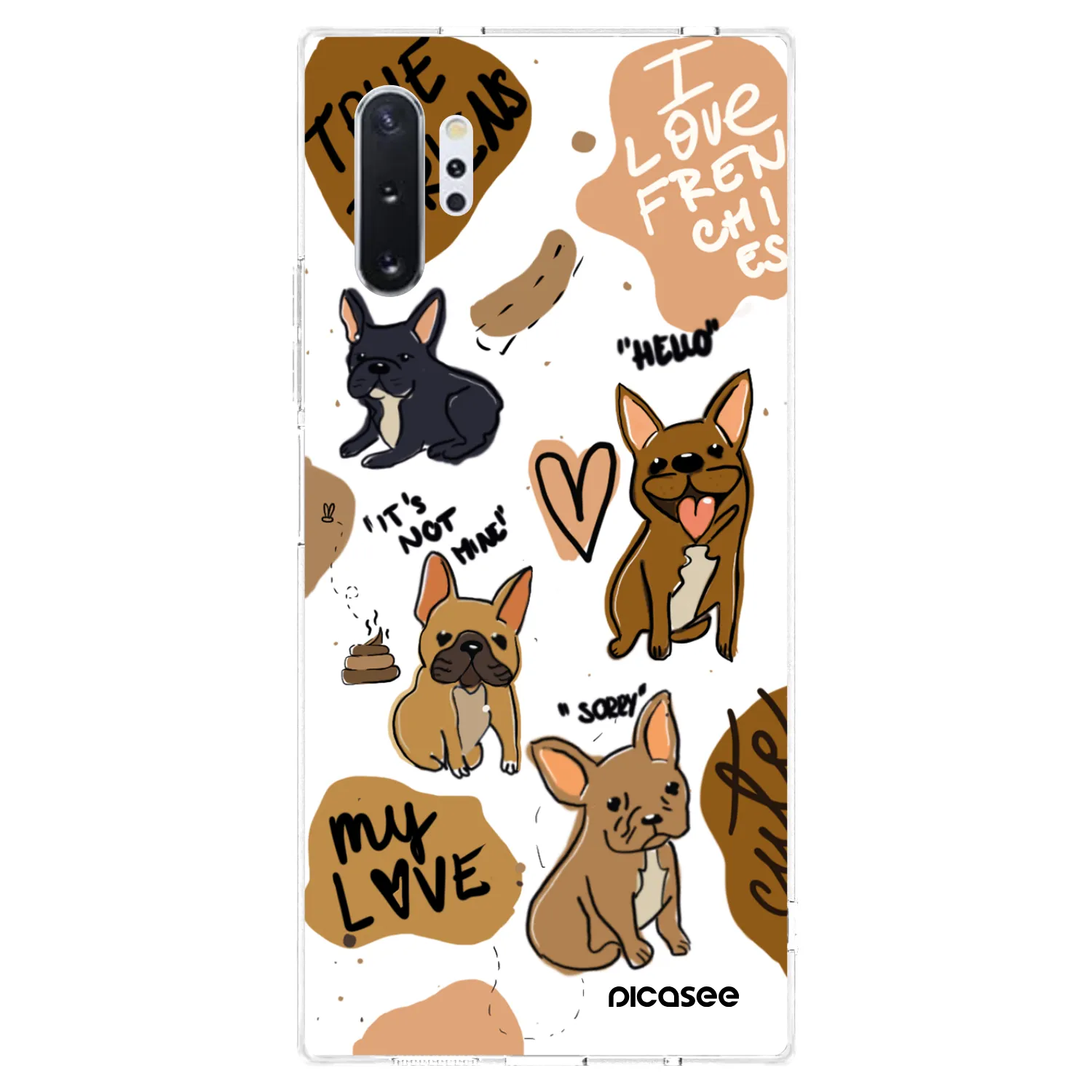 Picasee husă transparentă din silicon pentru Samsung Galaxy Note 10+ N975F - Frenchies