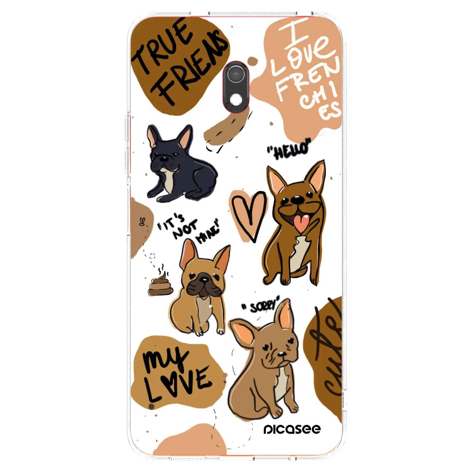 Picasee husă transparentă din silicon pentru Xiaomi Redmi 8A - Frenchies