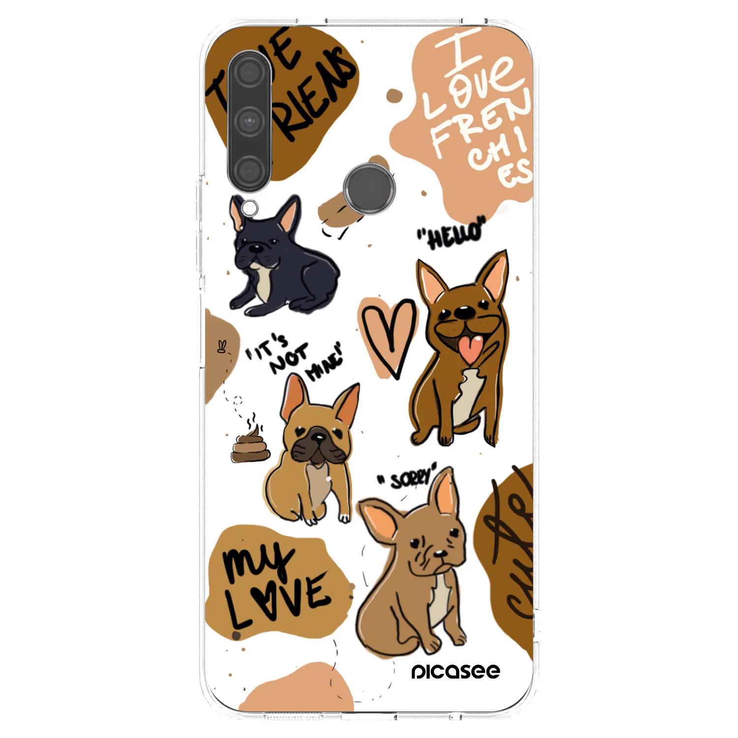 Picasee husă transparentă din silicon pentru Huawei P40 Lite E - Frenchies