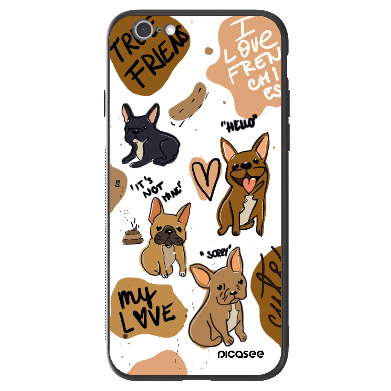 Picasee ULTIMATE CASE pentru Apple iPhone 6/6S - Frenchies