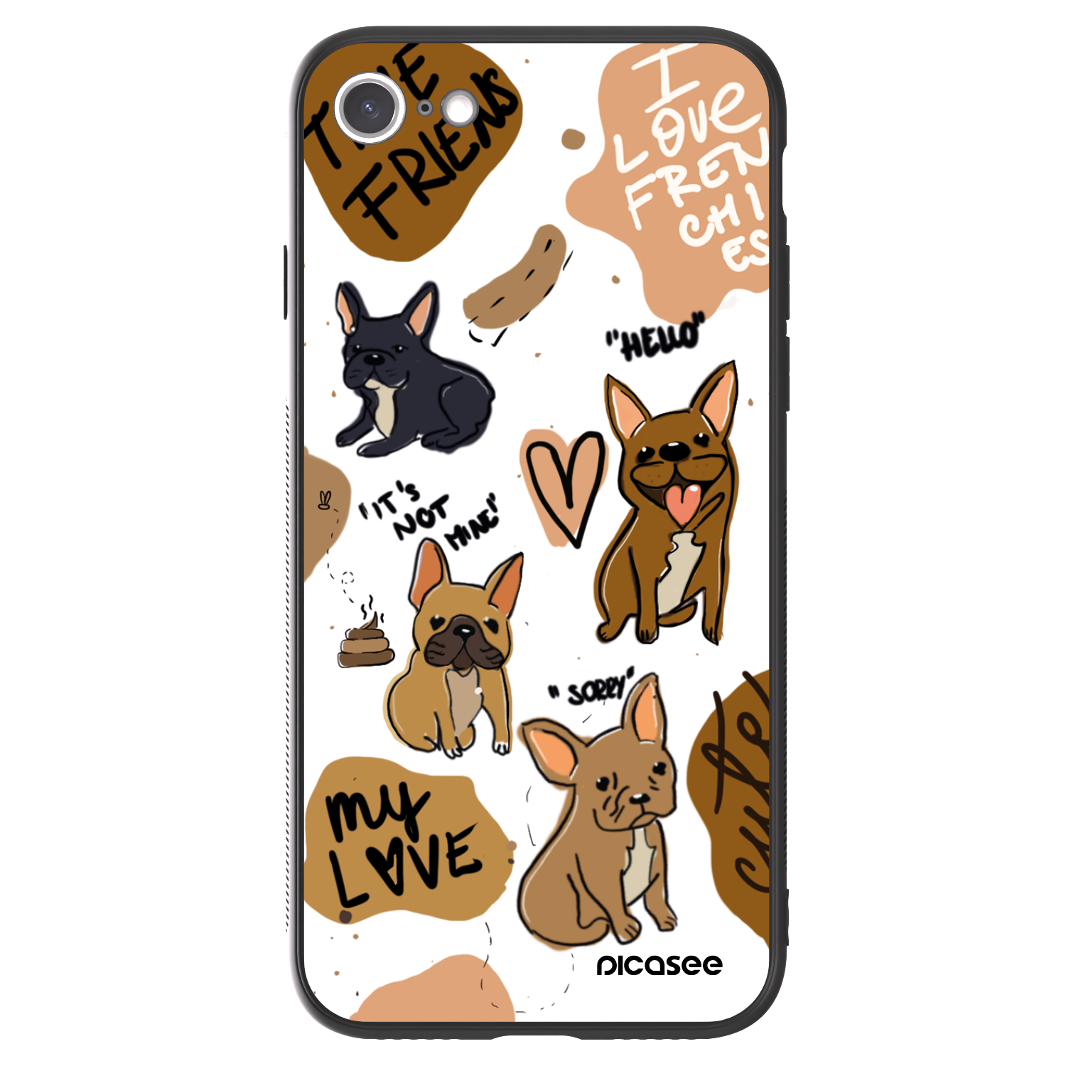Picasee ULTIMATE CASE pentru Apple iPhone 7 - Frenchies