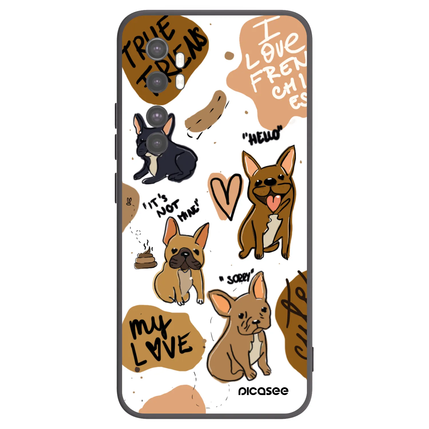 Picasee husă neagră din silicon pentru Xiaomi Mi Note 10 Lite - Frenchies