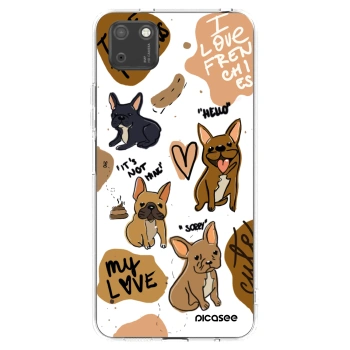 Picasee husă transparentă din silicon pentru Huawei Y5P - Frenchies