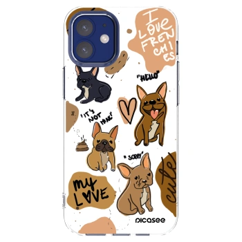 Picasee husă transparentă din silicon pentru Apple iPhone 12 mini - Frenchies