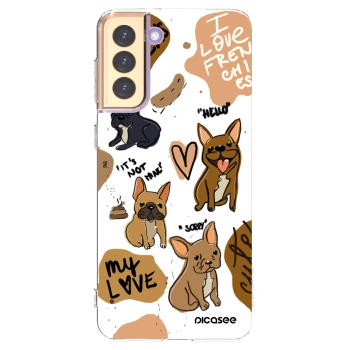 Picasee husă transparentă din silicon pentru Samsung Galaxy S21+ 5G G996F - Frenchies