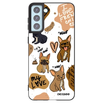 Picasee husă neagră din silicon pentru Samsung Galaxy S21+ 5G G996F - Frenchies