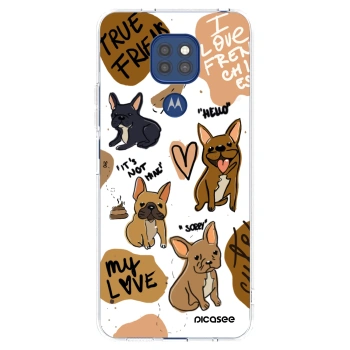 Picasee husă transparentă din silicon pentru Motorola Moto G9 Play - Frenchies