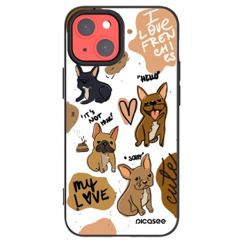 Picasee husă neagră din silicon pentru Apple iPhone 13 mini - Frenchies