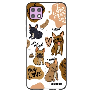 Picasee husă neagră din silicon pentru Samsung Galaxy A22 A226B 5G - Frenchies