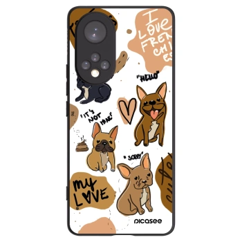 Picasee husă neagră din silicon pentru Honor 50 5G - Frenchies