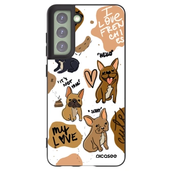 Picasee husă neagră din silicon pentru Samsung Galaxy S21 FE 5G - Frenchies